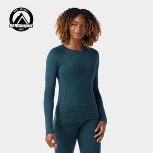 Women's Classic Thermal Merino Base Layer Crew twilight blue heather small